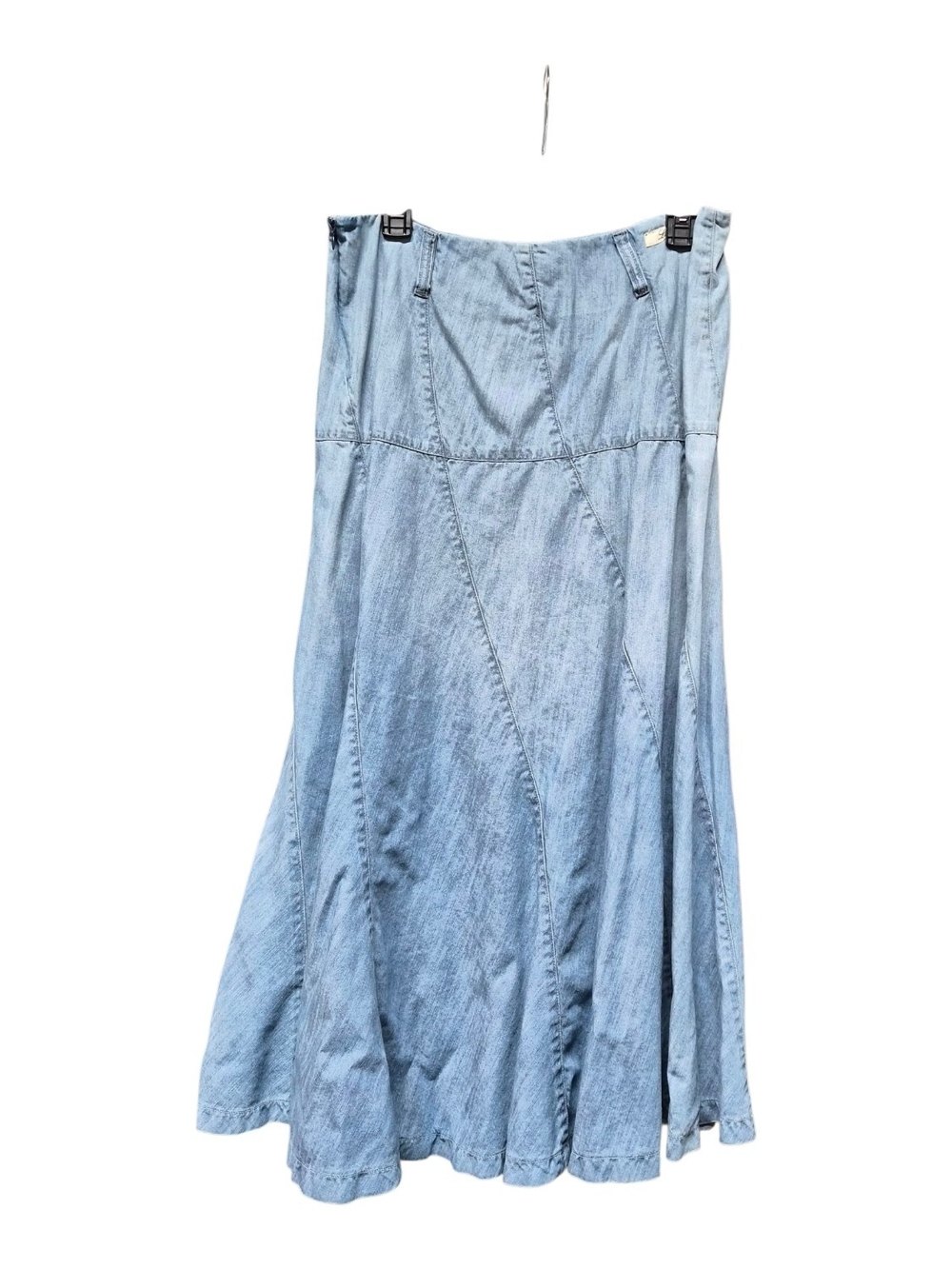 Level 99 Light Blue Side Zip Denim A Line Maxi Skirt Size 28 - Picture 2 of 6
